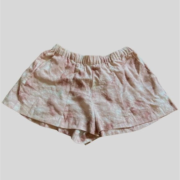 Forever 21 High Rise Pull On Shorts W/ Pockets-Pink White-Size Small-GUC - Picture 1 of 4